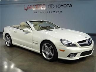 2009 mercedes sl 550 white diamond convertible heated seats premium pkg 19" amg