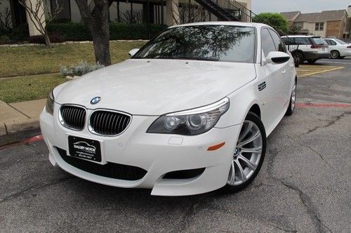 2008 bmw m5 alpine white in great condition navigation suede fully loaded