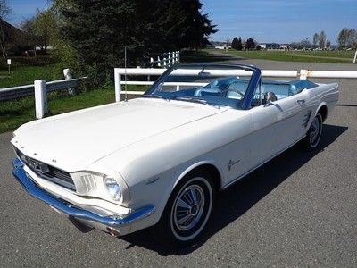 Find Used 1966 Ford Mustang Convertible White Blue Pony