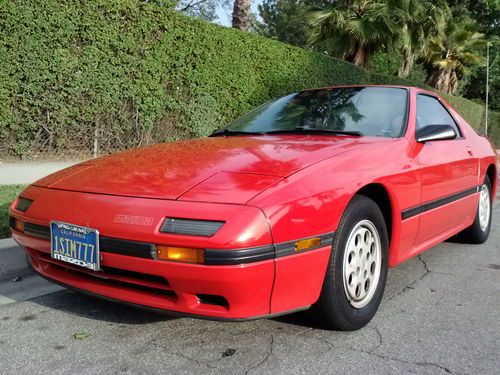 1986 mazda rx-7 base coupe 2-door 1.3l automatic red/gray interior