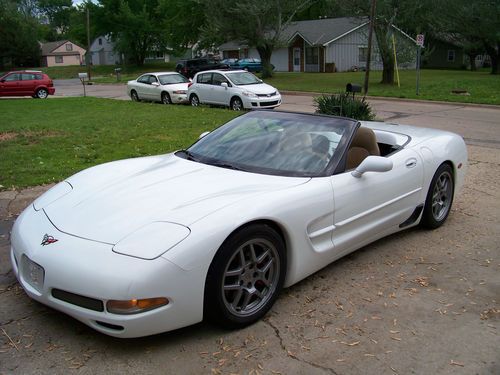 1998 chevy corvette convertible ls1 white and beige interior w/ 6 speed manual