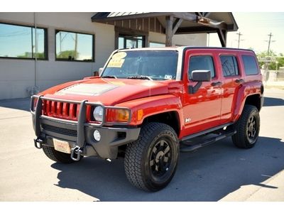2007 hummer h3 adventure suv 4wd low miles tow pkg sun roof texas red we finance
