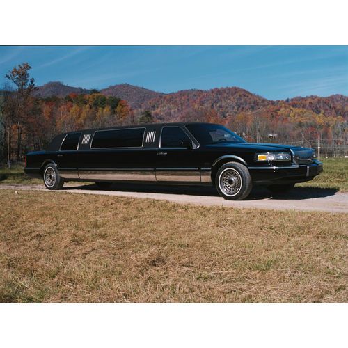 Lincoln limousine, black krystal koach, 100" stretch, 8 passenger