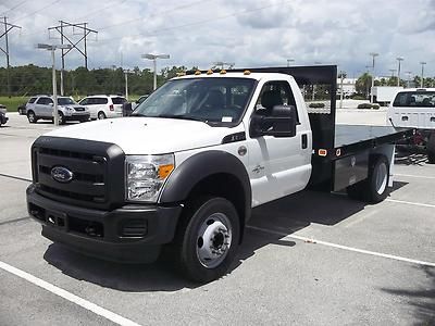 No reserve !!! f-450 super duty 4x2 regcab xl  6.7l v8 diesel 6-sp- at flatbed