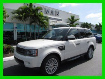 10 white hse sport 5l v8 awd suv *navigation *rear view camera *one owner *fl