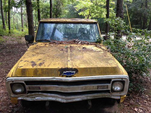 1968 chevrolet c-10 step side truck yellow