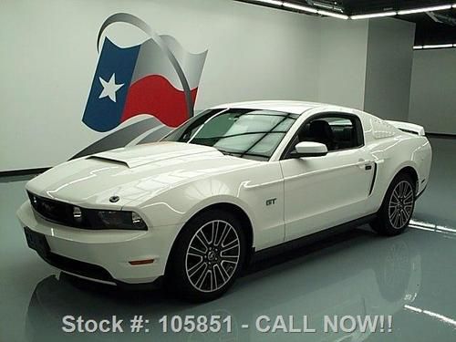 2010 ford mustang gt 5 spd htd leather spoiler 18's 26k texas direct auto