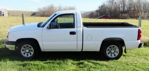 2007 chevy 1500 2 door pickup truck chevrolet reg. cab v6 automatic white 2wd