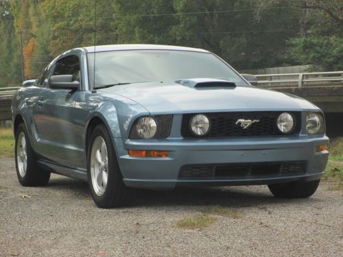 2008 ford mustang gt blue automatic leather 35k car-fax no reserve