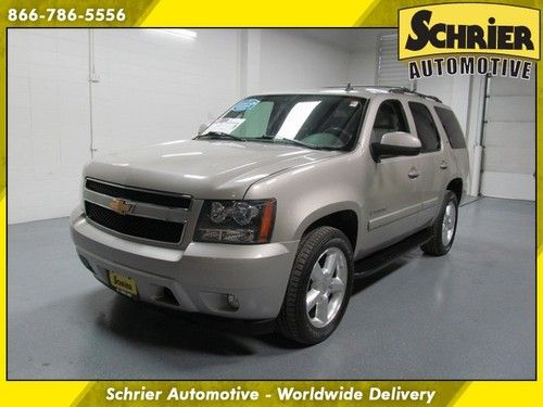 2007 chevy tahoe ltz silver rear dvd 20 heated leather seats wood trim sunroof