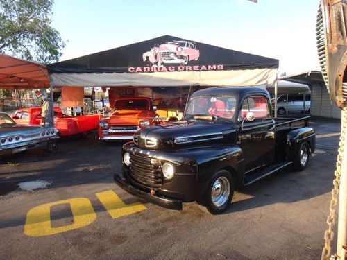 1949 ford f-1 pick up restored black slamed! hot rod! show truck! low reserve
