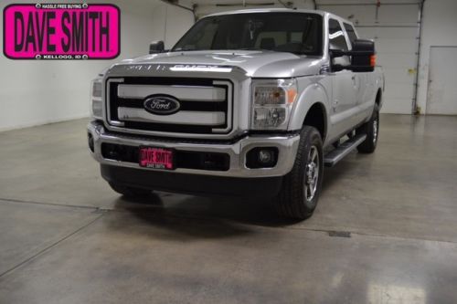 12 ford f-250 lariat 4x4 crew cab diesel leather seats sunroof tonneau cover