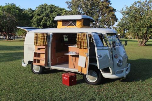 Beautifully  restored volkswagen camper bus type 2 original westfalia interior