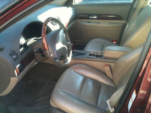 Find Used 2001 Lincoln Ls Red Maroon Tan Beige Leather 3 9l
