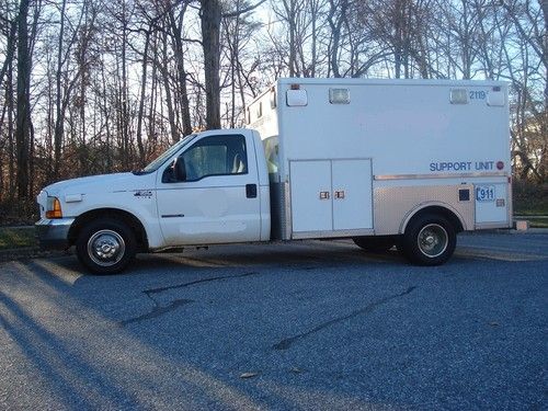 1999 ford f350 7.3l powerstroke turbo diesel wheeled coach ambulance box utility