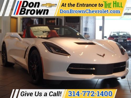 2014 corvette stingray convertible 6.2l v8 automatic rwd white