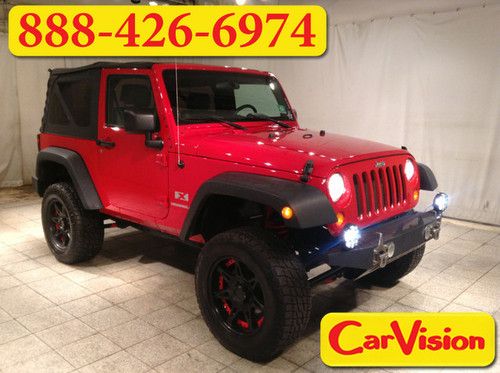 2007 jeep wrangler 4wd 2dr x 5-speed oversized custom wheels foglights