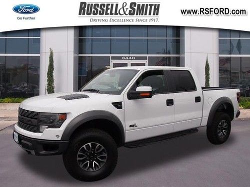 2013 ford f-150 raptor svt luxury package white black fox shox joe281323-3305