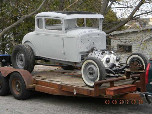 Hot rod rat rod   project car model a ford 2 door coupe five window flathead 8ba