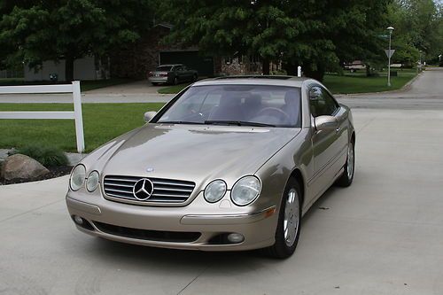 2002 mercedes-benz cl500 base coupe 2-door 5.0l 75500 miles desert silver