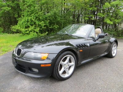 2.8 black z3 tan 5 speed power top heated leather cd convertible