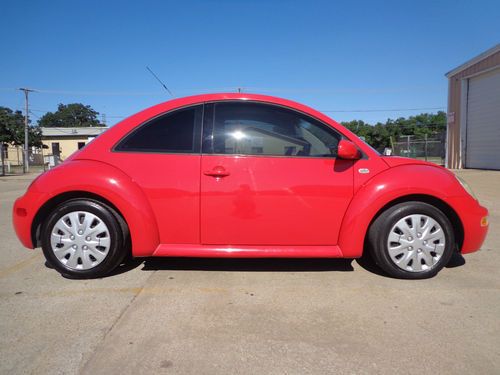 2001 sexy red volkswagen beetle 1.9l diesel clean title good carfax
