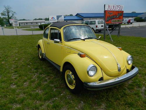 1974 vw volkswagen beetle yellow bug targa top nw indiana near chicago