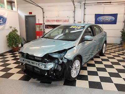 2012 ford focus sel 4k leather no reserve salvage rebuildable loaded