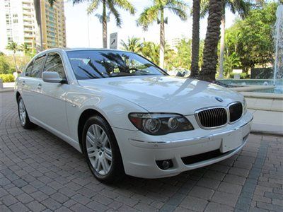 Wow white bmw 750 i with leather navigation park assist