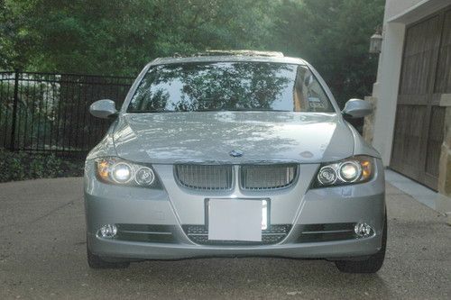 2008 silver 335 i sedan with brown leather interior