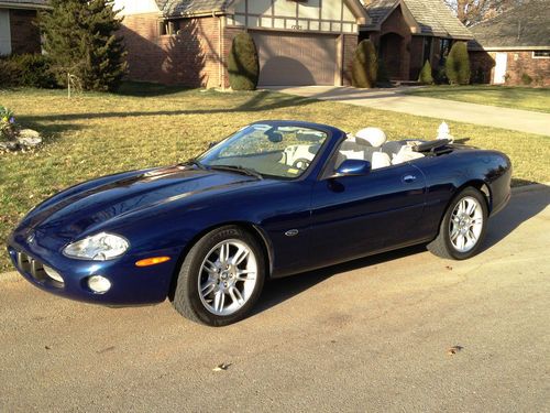 2001 jaguar xk8 convertible -low mileage pacific blue with ivory interior