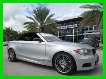 08 silver 135-i 3l i6 concertible cic*heated leather seats *carbon fiber spoiler