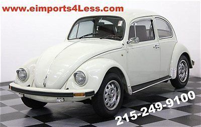 1969 vw bug coupe white with red interior beetle old style all steel very clean