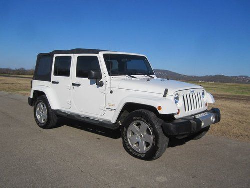 2012 jeep wrangler 3.6l sahara 4dr leather all power perfect 4wd aux xm like new