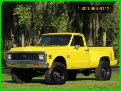 1972 chevrolet c20 stepside shortbed pickup 4x4! must see to believe no reserve