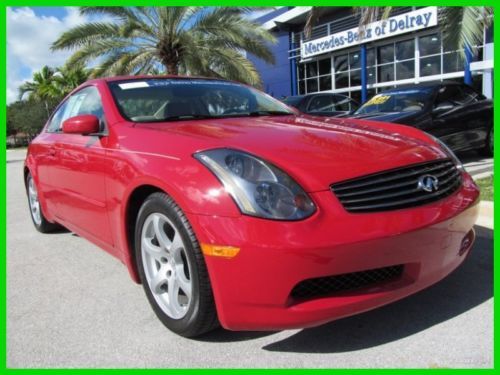 04 red 3.5l v6 g-35 automatic coupe *power heated leather seats *one owner