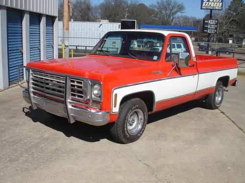 1975 chevrolet c10 cheyenne cab &amp; chassis 2-door 7.4l,a/c,new paint nice auto