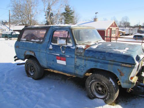 79 full size ford bronco with power angles myers snow plow