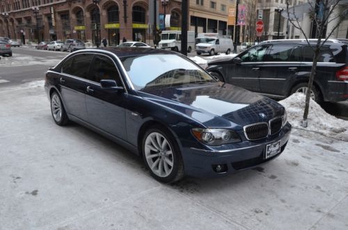 Msrp$90,120.00, 2008 bmw 750li toledo blue metallic/beige nasca leather, 32k mls