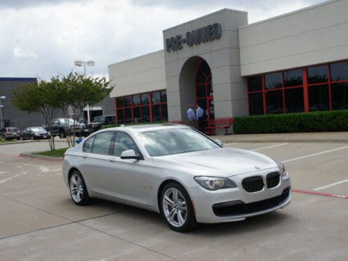 750i 4.4l v8 sunroof titanuim silver leather m-sport package rear camera alloy