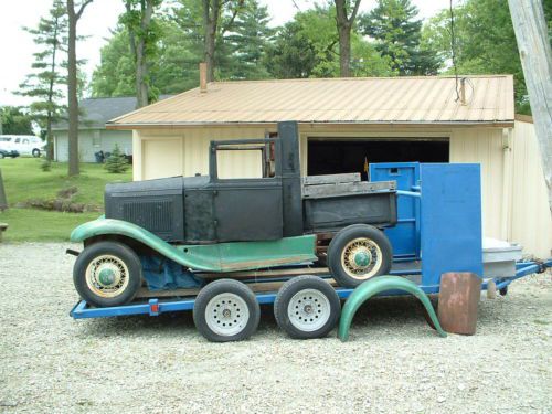 Model a ford pick-up 1928 29 30 31 roadster hot rat rod huckster &amp; trailer pack