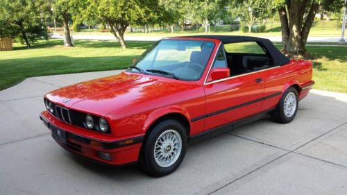1991 bmw 325ic red convertible - 16,300 original one-owner miles