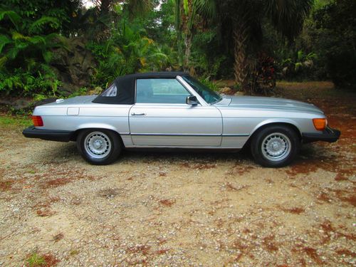 1976 mercedes benz 450 sl mint 92k miles silver w/black automatic