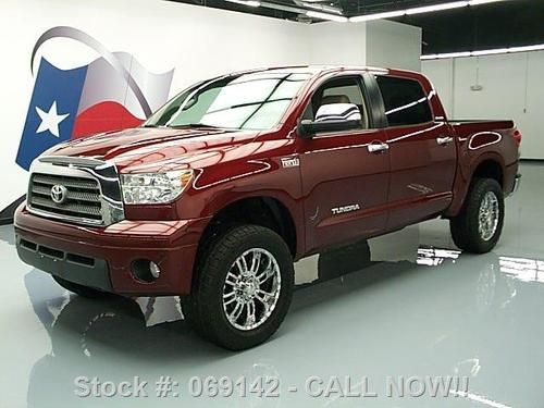 2008 toyota tundra ltd crewmax lifted leather 20's 34k texas direct auto