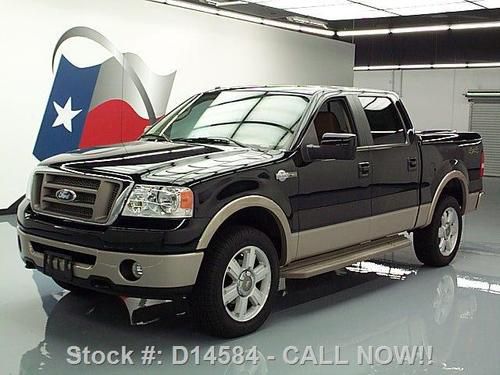 2007 ford f150 king ranch crew 4x4 htd leather 20's 50k texas direct auto