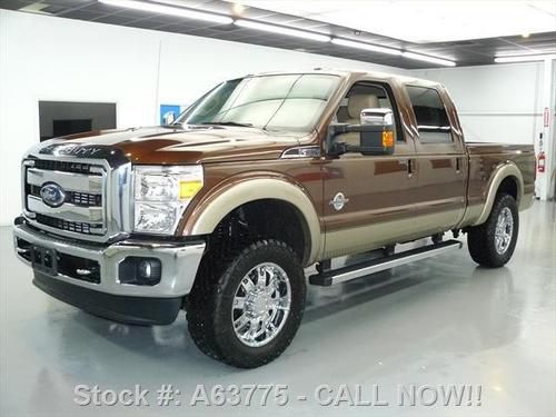 2012 ford f-250 lariat crew diesel 4x4 lifted 20's 4k!! texas direct auto