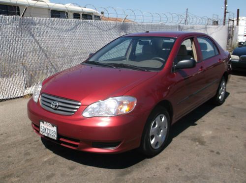 2003 toyota corolla, no reserve