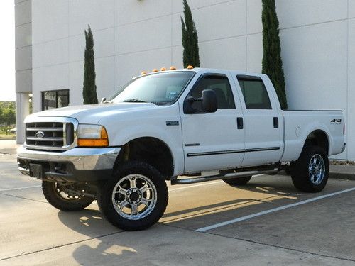 1999 ford f250 4x4 lifted 7.3l power stroke diesel crew cab short bed one owner