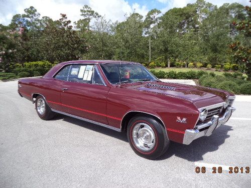 1967 chevelle ss 396 4 spd real 138 car with window sticker and protecto plate
