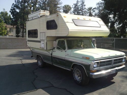 1972 ford f250 3/4 ton camper special xlt deluxe trans and trim  camper included